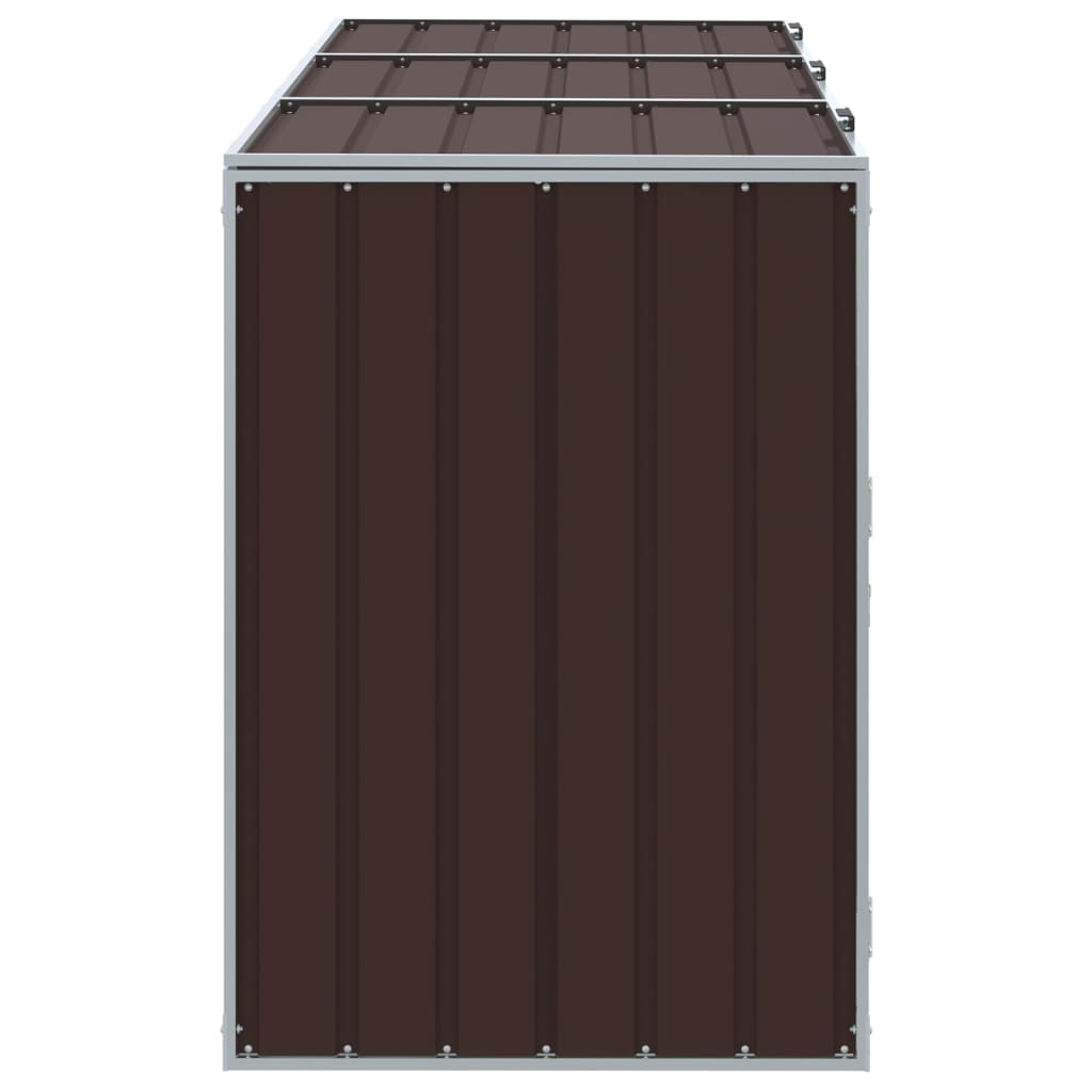 Wheelie Bin Storage For Triple Bins 216X81X115 Cm Steel