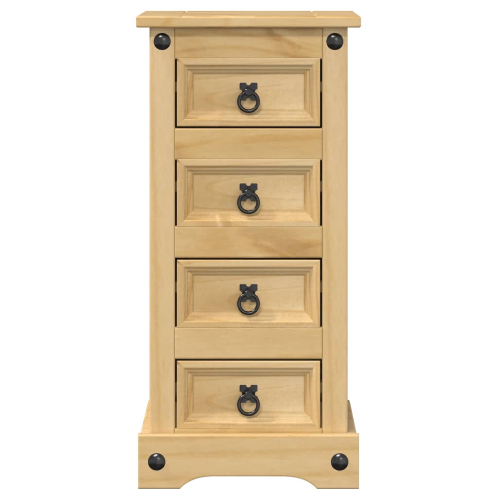 Bedside Cabinet Corona 35X32.5X74 Cm Solid Wood Pine