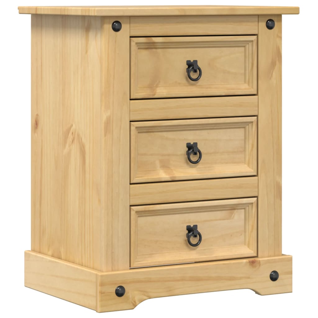 Bedside Cabinet Corona 53X39X66 Cm Solid Wood Pine