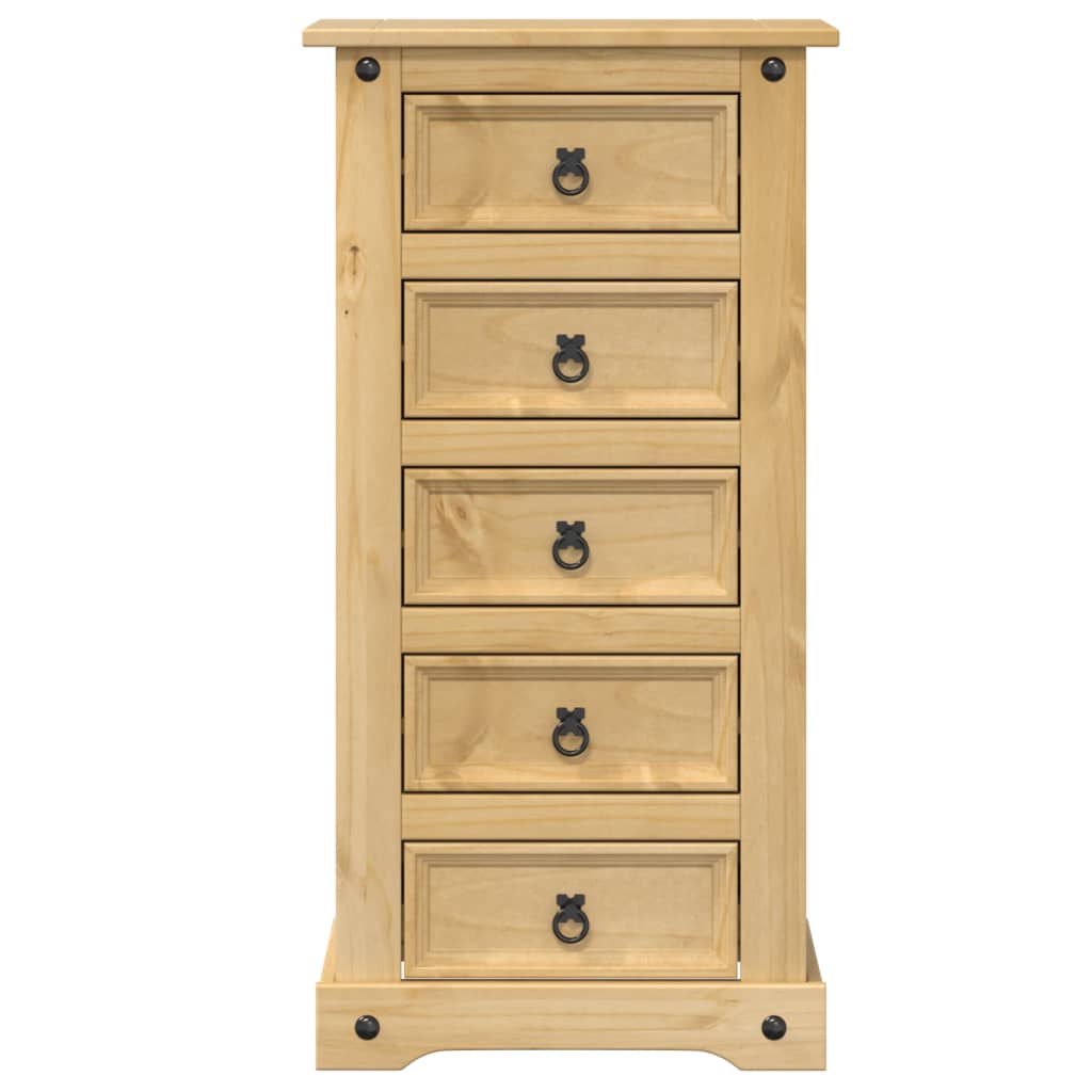 Bedside Cabinet Corona 53X39X103 Cm Solid Wood Pine