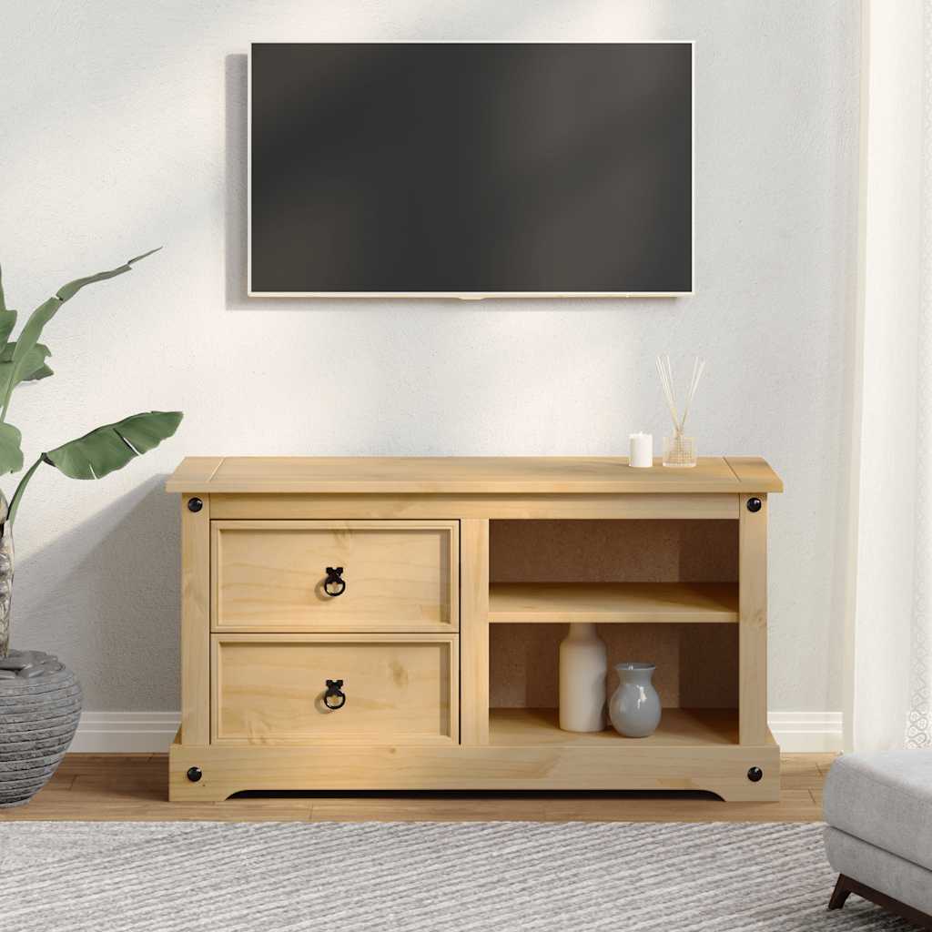Tv Cabinet Corona 100X40X52 Cm Solid Wood Pine