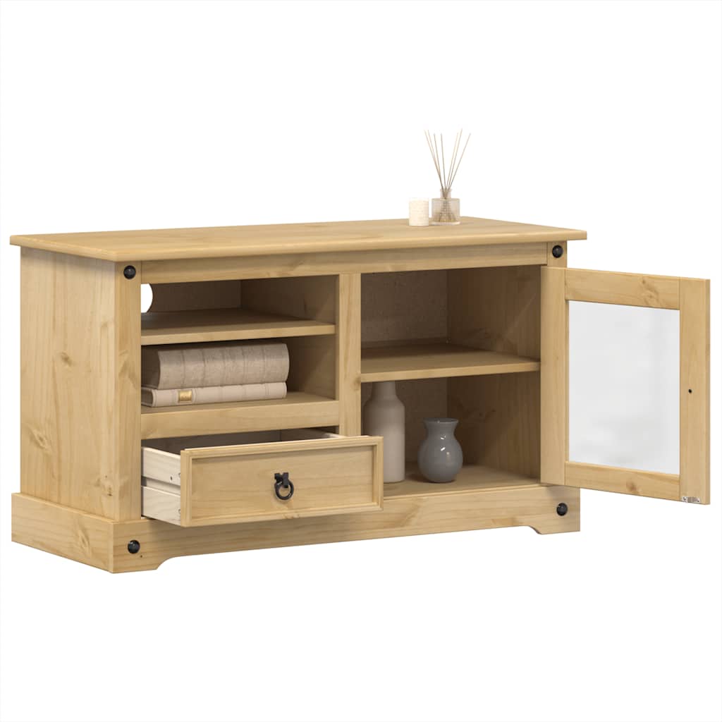 Tv Cabinet Corona 100X45X58 Cm Solid Wood Pine