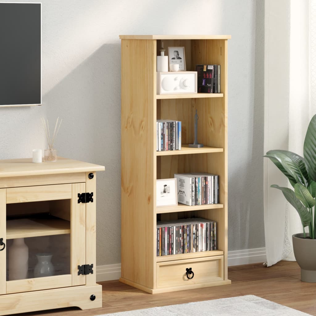 Cd Cabinet Corona 40X30X110 Cm Solid Wood Pine
