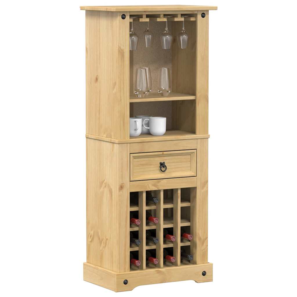 Wine Rack Corona 56X35X134.5 Cm Solid Wood Pine