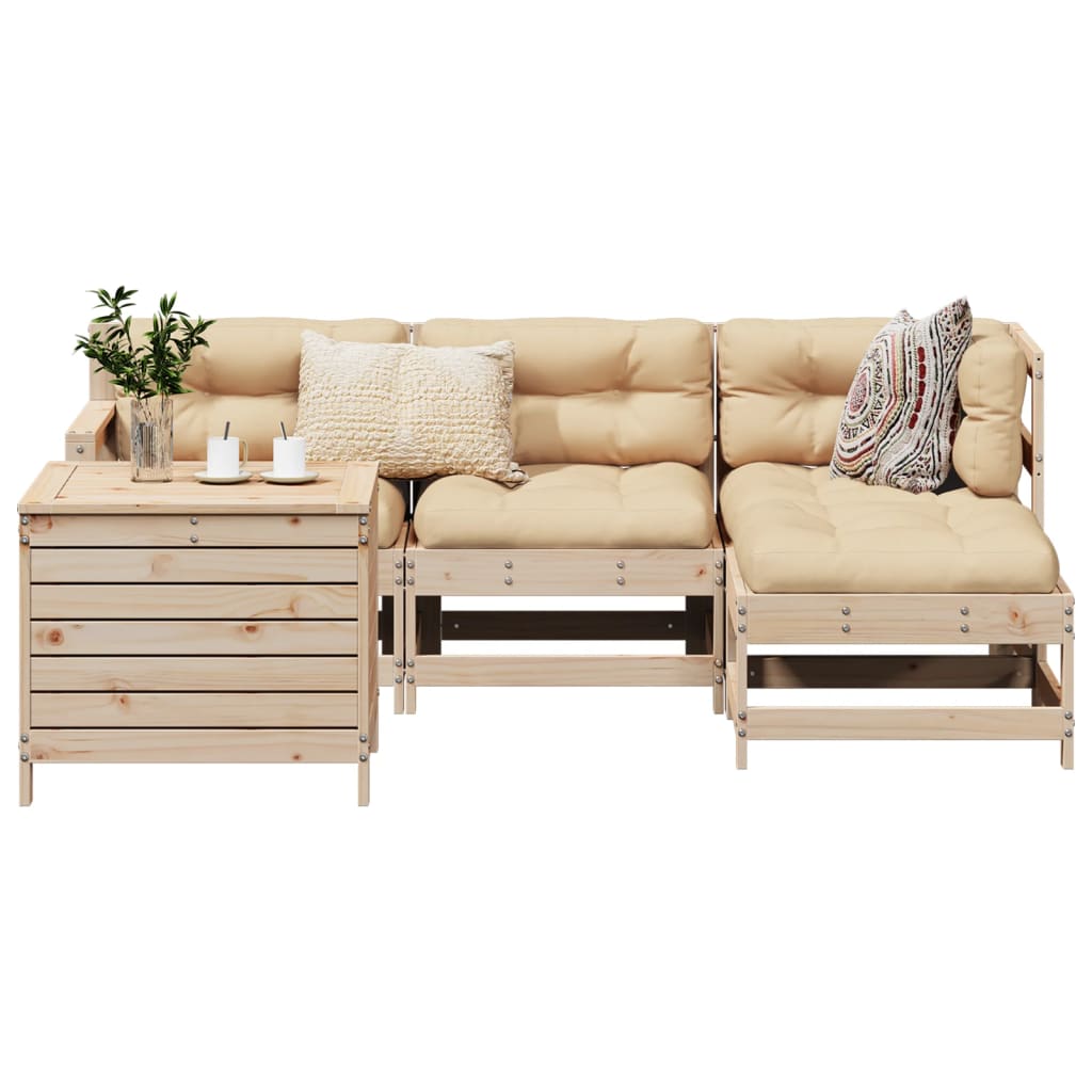 5 Piece Garden Sofa Set Impregnated Wood Pine
