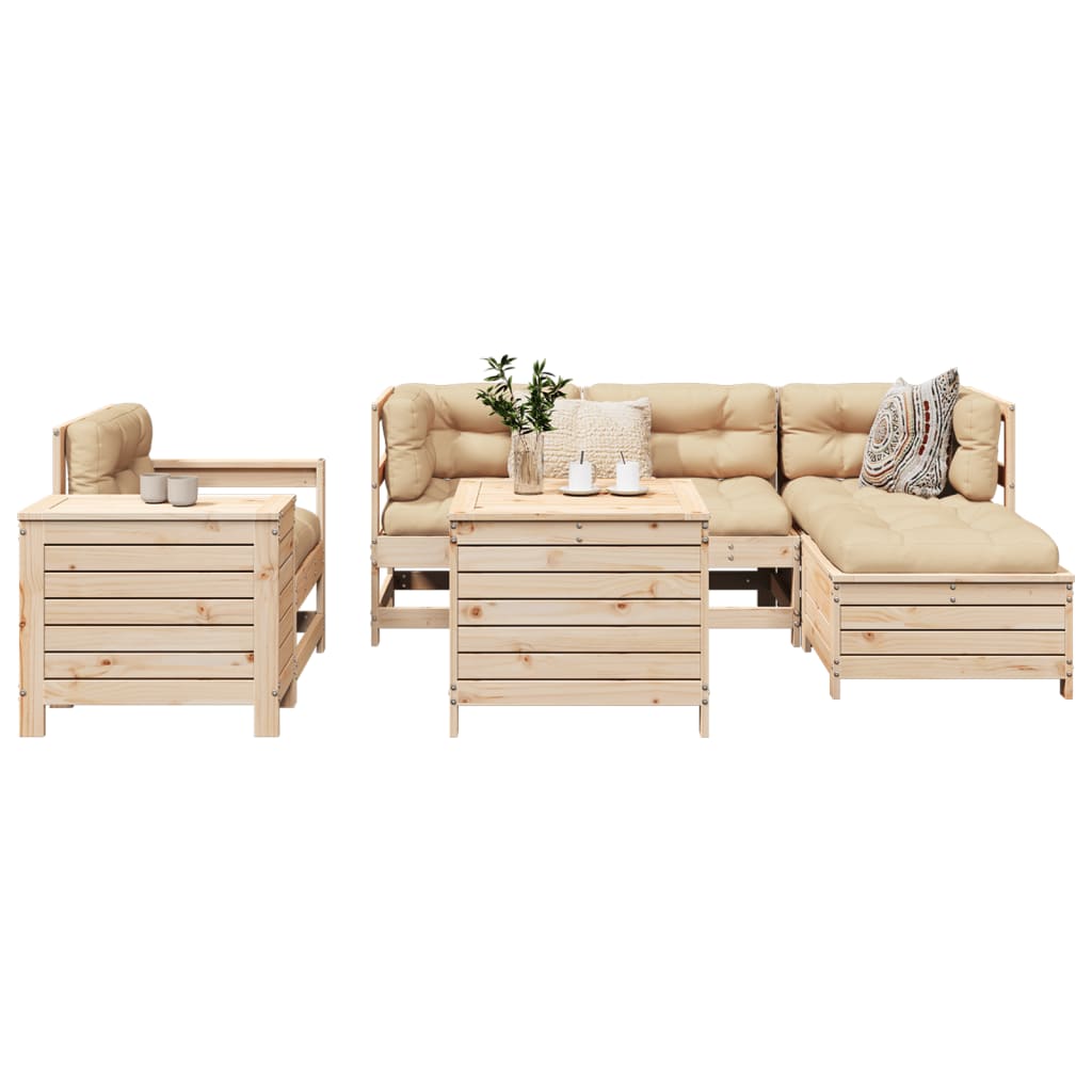 7 Piece Garden Sofa Set Impregnated Wood Pine