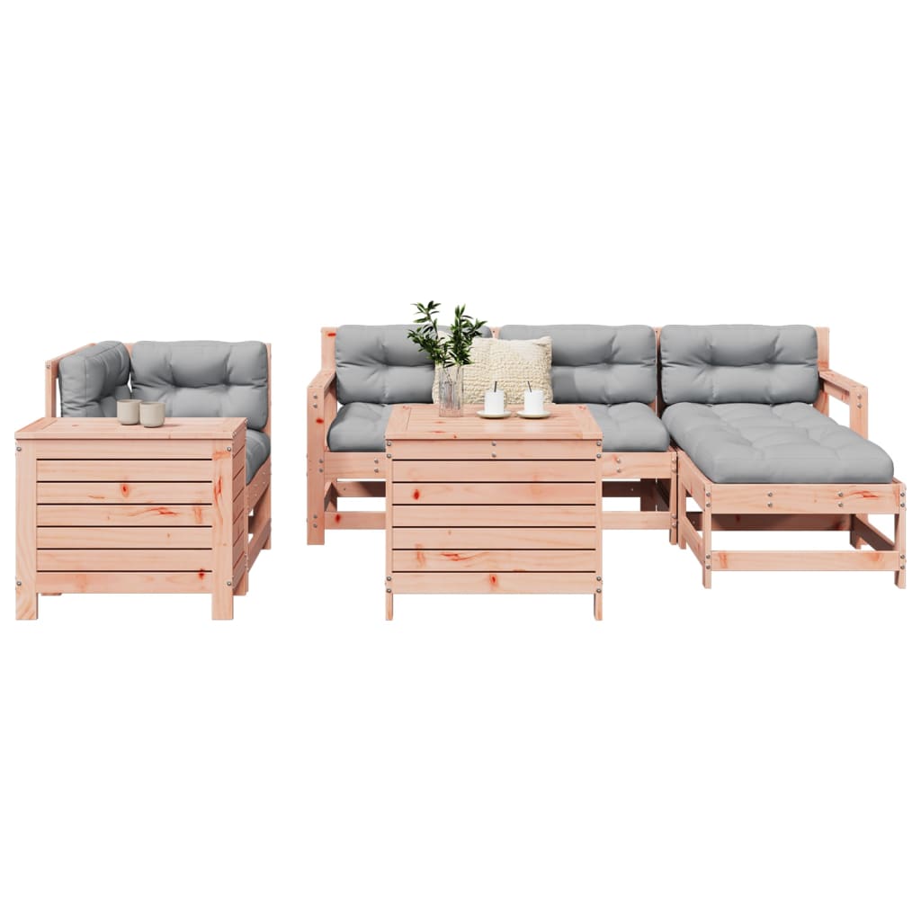 7 Piece Garden Sofa Set Solid Wood Pine