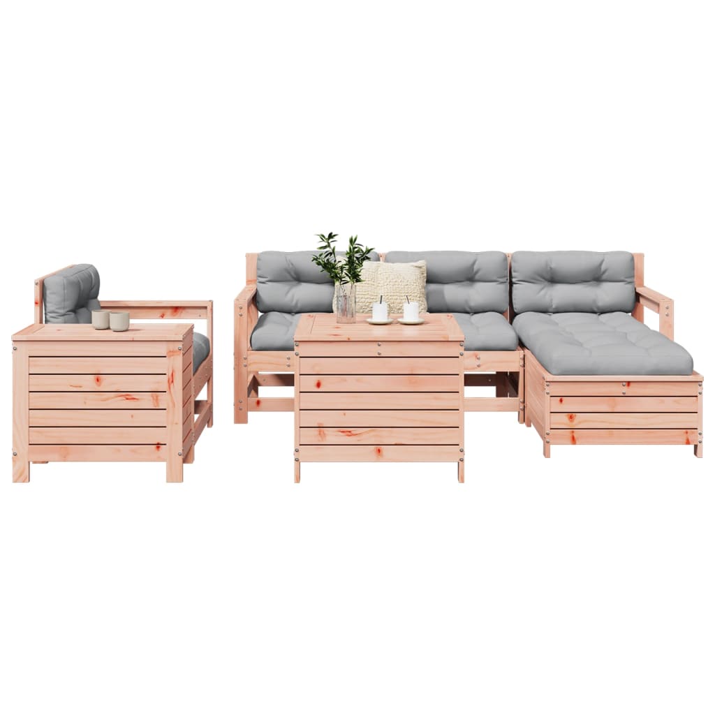 7 Piece Garden Sofa Set Solid Wood Pine
