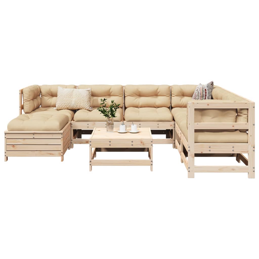 8 Piece Garden Sofa Set Impregnated Wood Pine