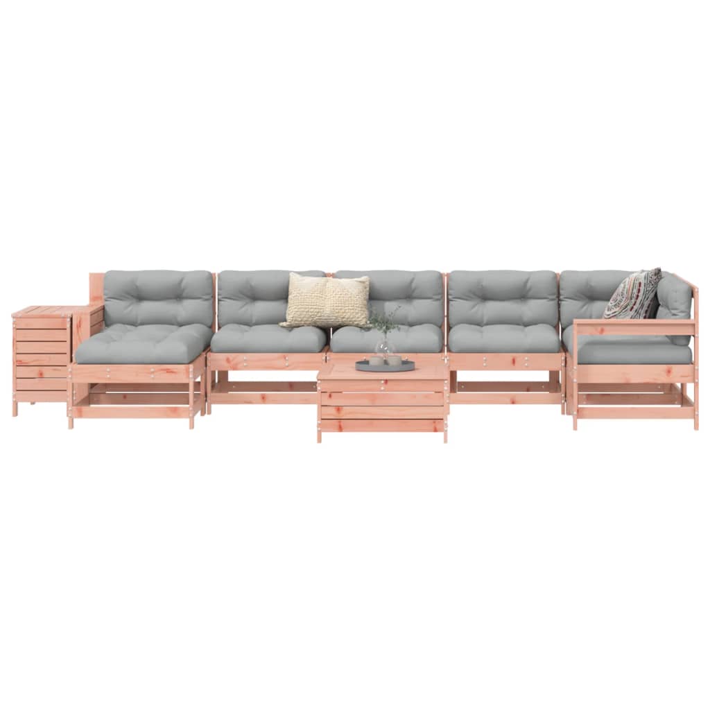 9 Piece Garden Sofa Set Solid Wood Douglas Fir