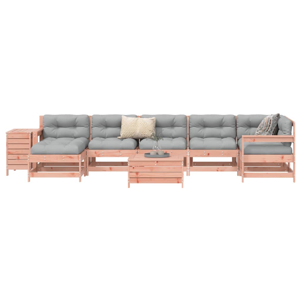 9 Piece Garden Sofa Set Solid Wood Pine