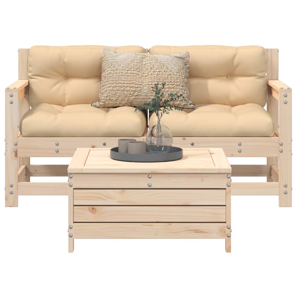 3 Piece Garden Sofa Set Impregnated Wood Pine