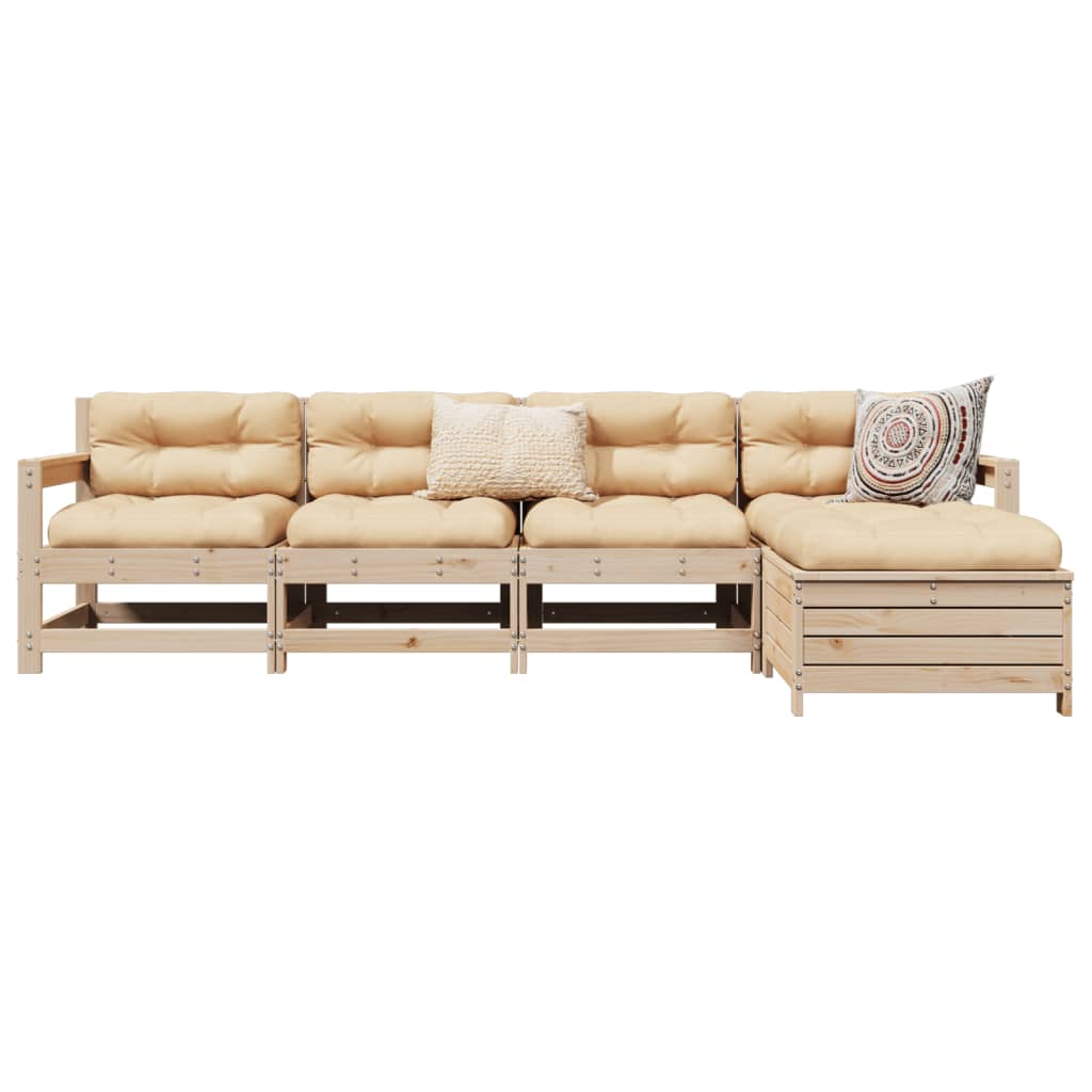 5 Piece Garden Sofa Set Impregnated Wood Pine