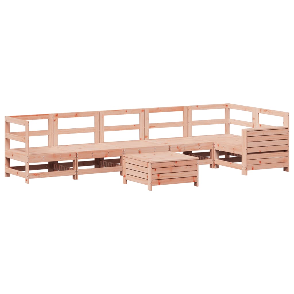 7 Piece Garden Sofa Set Solid Wood Douglas Fir