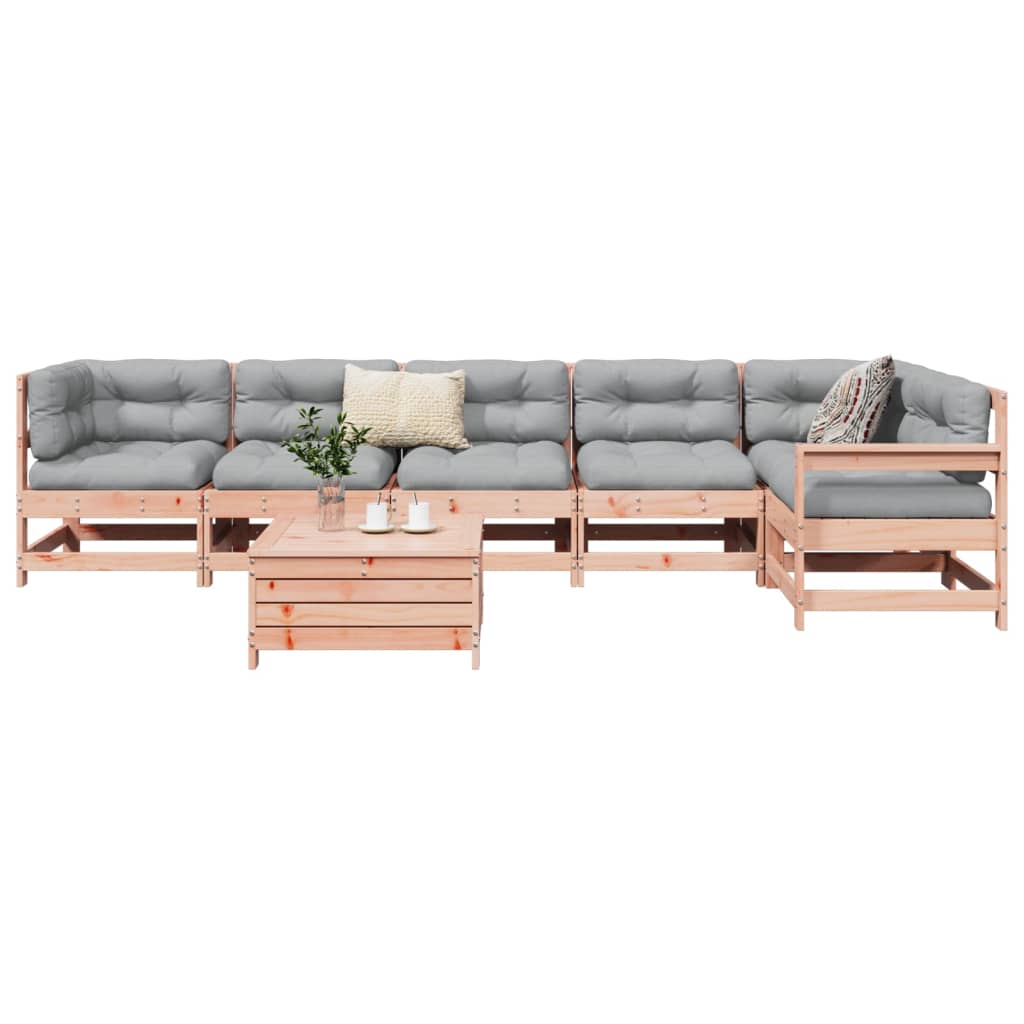 7 Piece Garden Sofa Set Solid Wood Pine