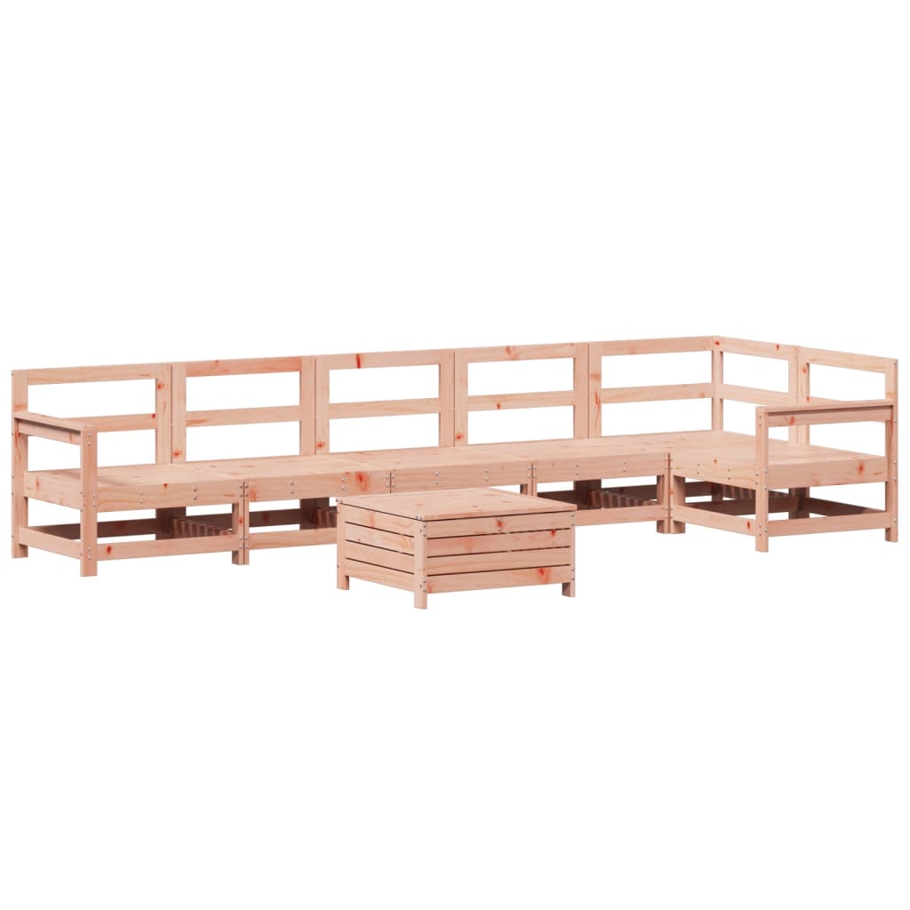 7 Piece Garden Sofa Set Solid Wood Douglas Fir