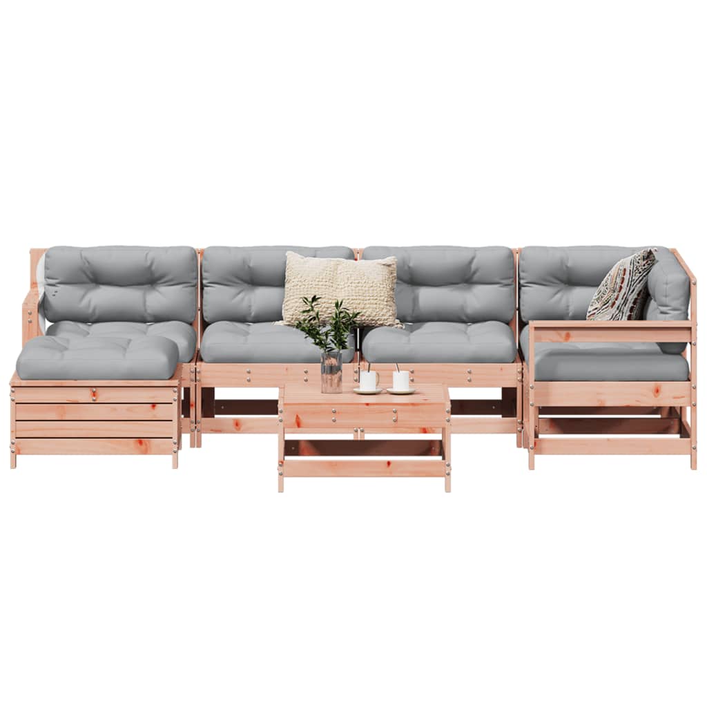 7 Piece Garden Sofa Set Solid Wood Pine