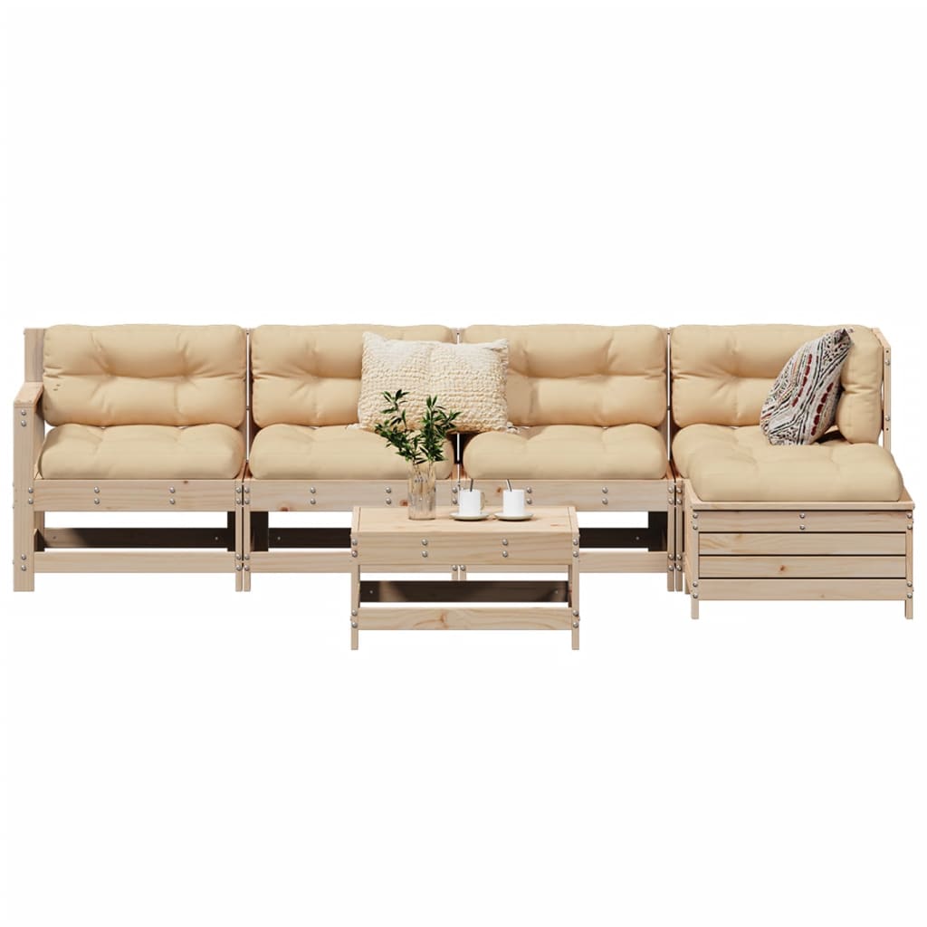 6 Piece Garden Sofa Set Impregnated Wood Pine