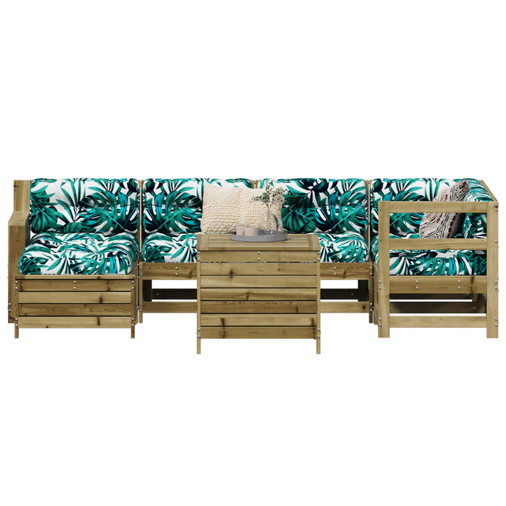 7 Piece Garden Sofa Set Impregnated Wood Pine