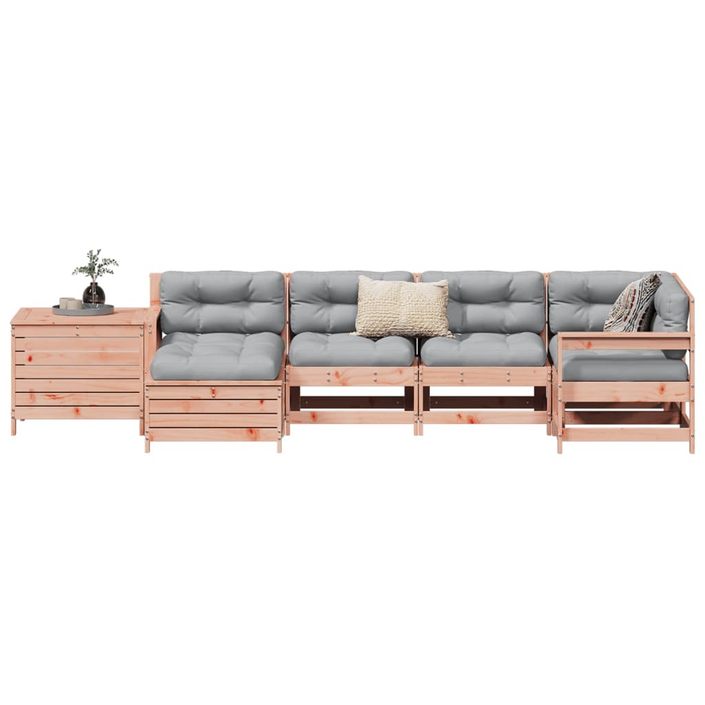 7 Piece Garden Sofa Set Solid Wood Douglas Fir