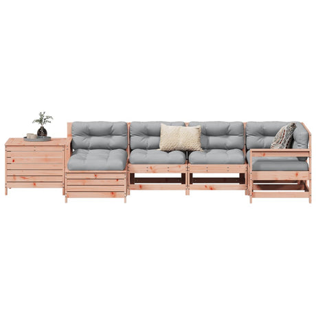 7 Piece Garden Sofa Set Solid Wood Douglas Fir