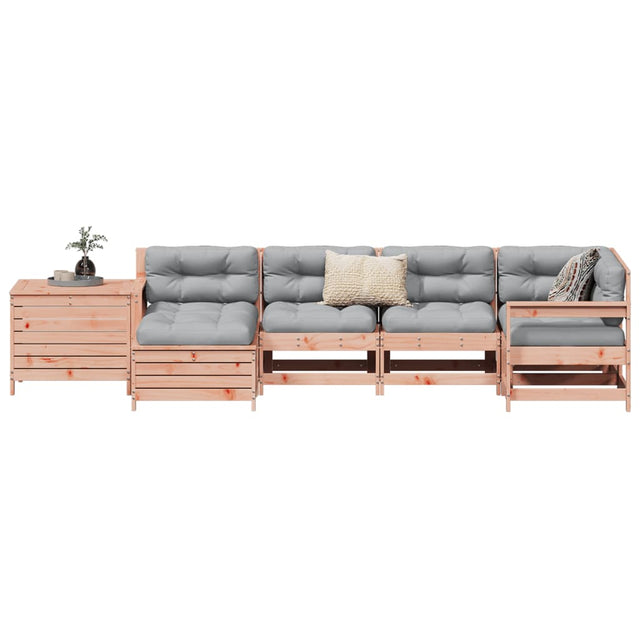 7 Piece Garden Sofa Set Solid Wood Douglas Fir