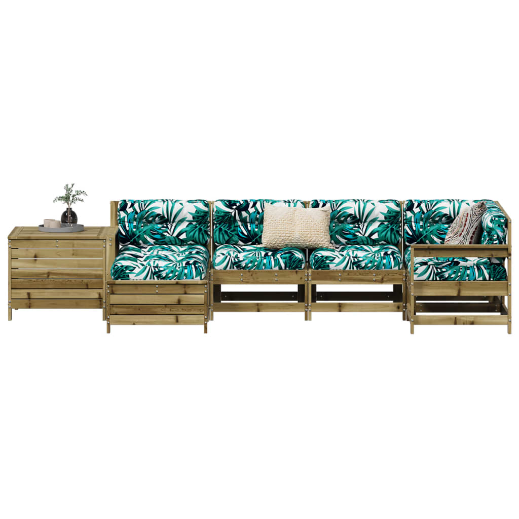 7 Piece Garden Sofa Set Solid Wood Douglas Fir