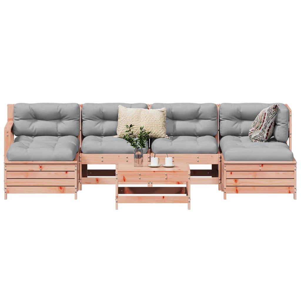 7 Piece Garden Sofa Set Solid Wood Pine