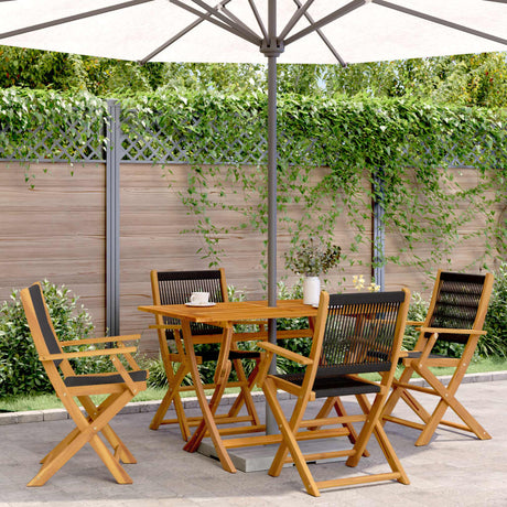 Garden Chairs 2 Pcs Solid Wood Acacia And Polypropylene