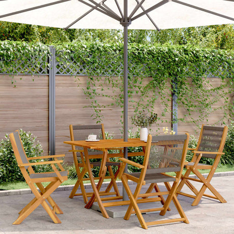Garden Chairs 2 Pcs Solid Wood Acacia And Polypropylene