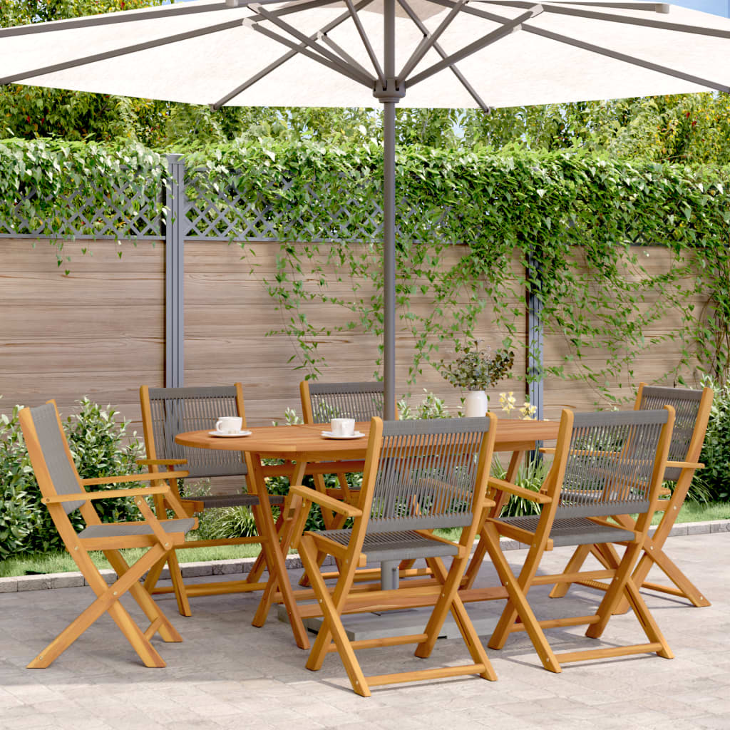 Garden Chairs 2 Pcs Solid Wood Acacia And Polypropylene