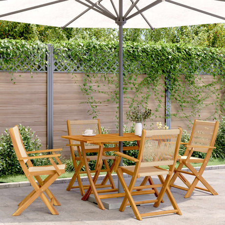 Garden Chairs 2 Pcs Solid Wood Acacia And Polypropylene