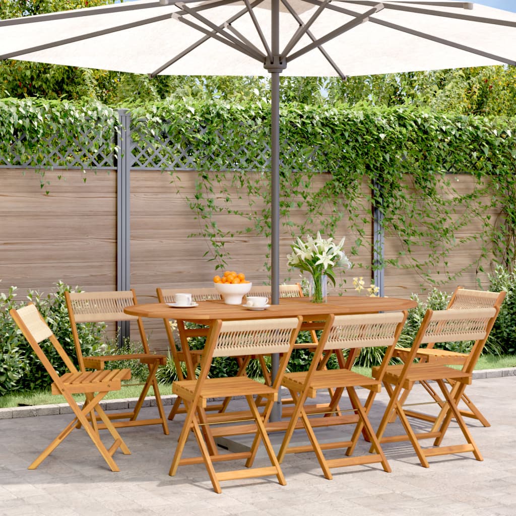 Bistro Chairs 2 Pcs Solid Wood Acacia And Rope