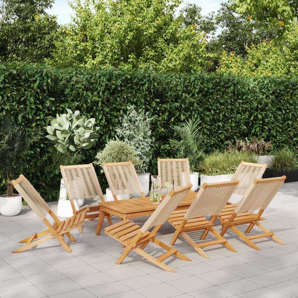 Folding Garden Chairs 6 Pcs Solid Wood Acacia