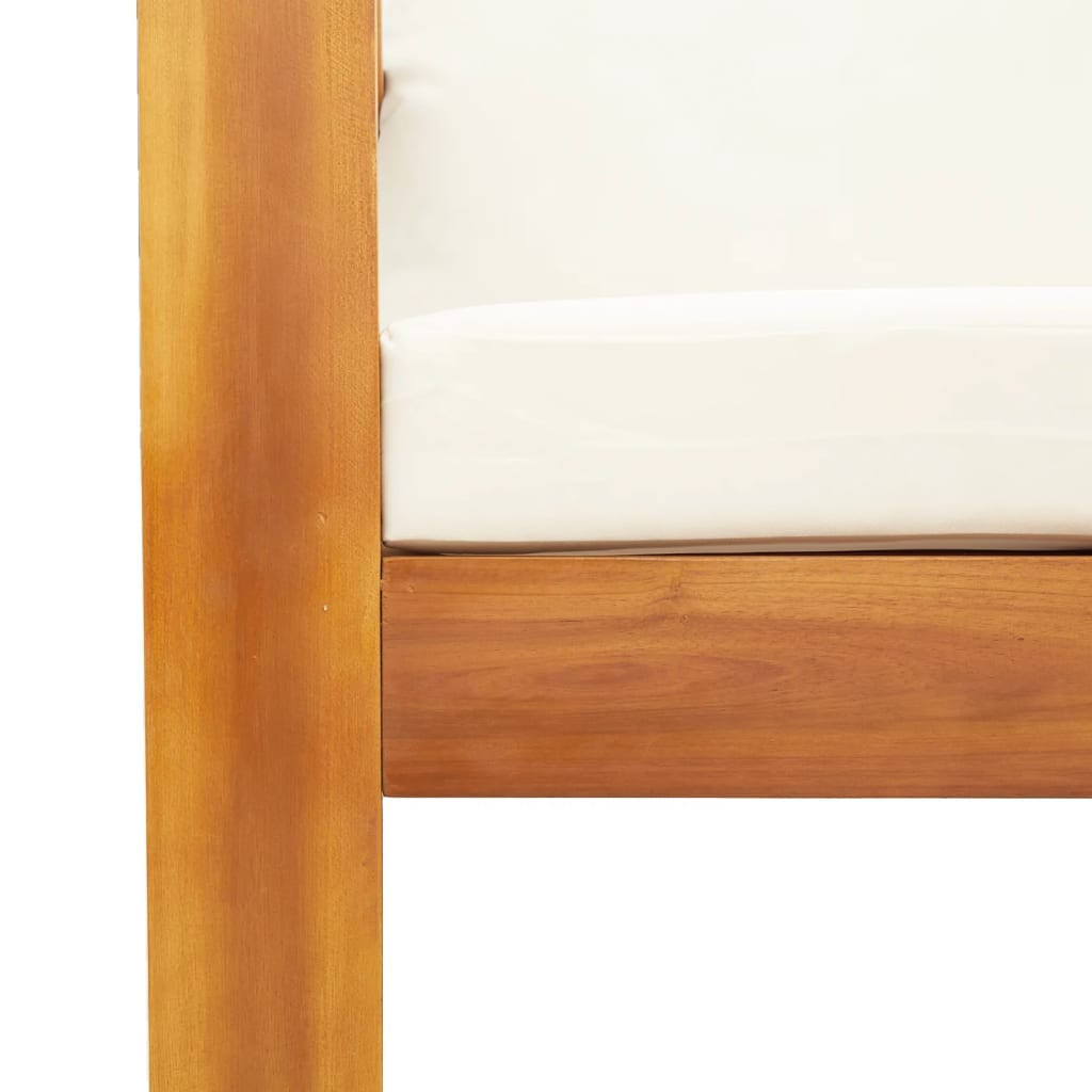 5 Piece Garden Sofa Set With Cushions Solid Wood Acacia