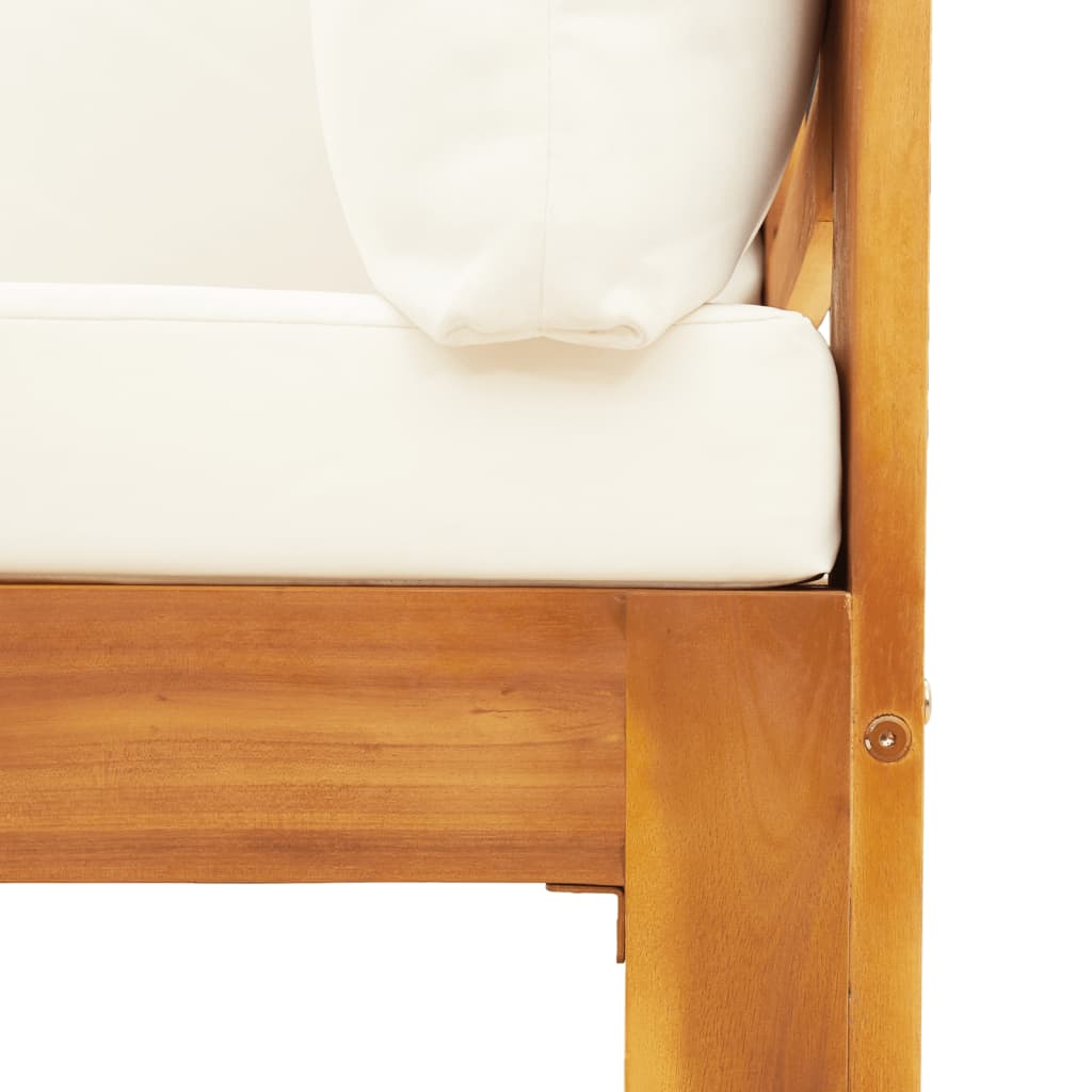 5 Piece Garden Sofa Set With Cushions Solid Wood Acacia