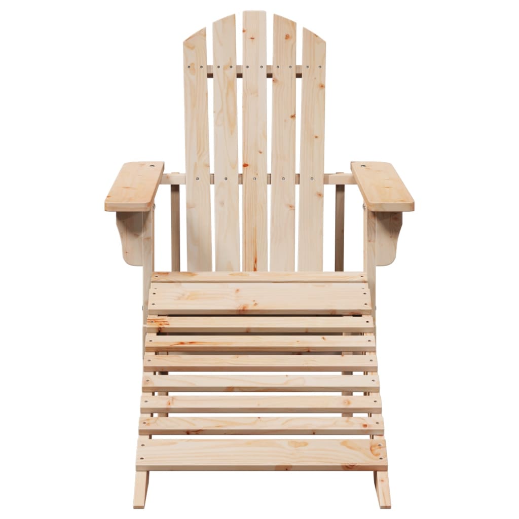 Adirondack Chair With Ottoman Wood Solid Wood Fir