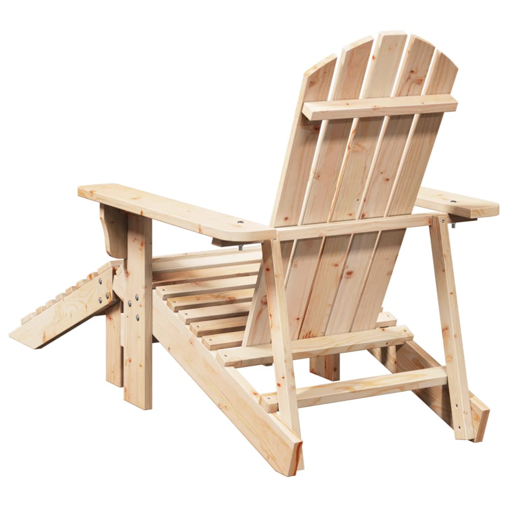 Adirondack Chair With Ottoman Wood Solid Wood Fir