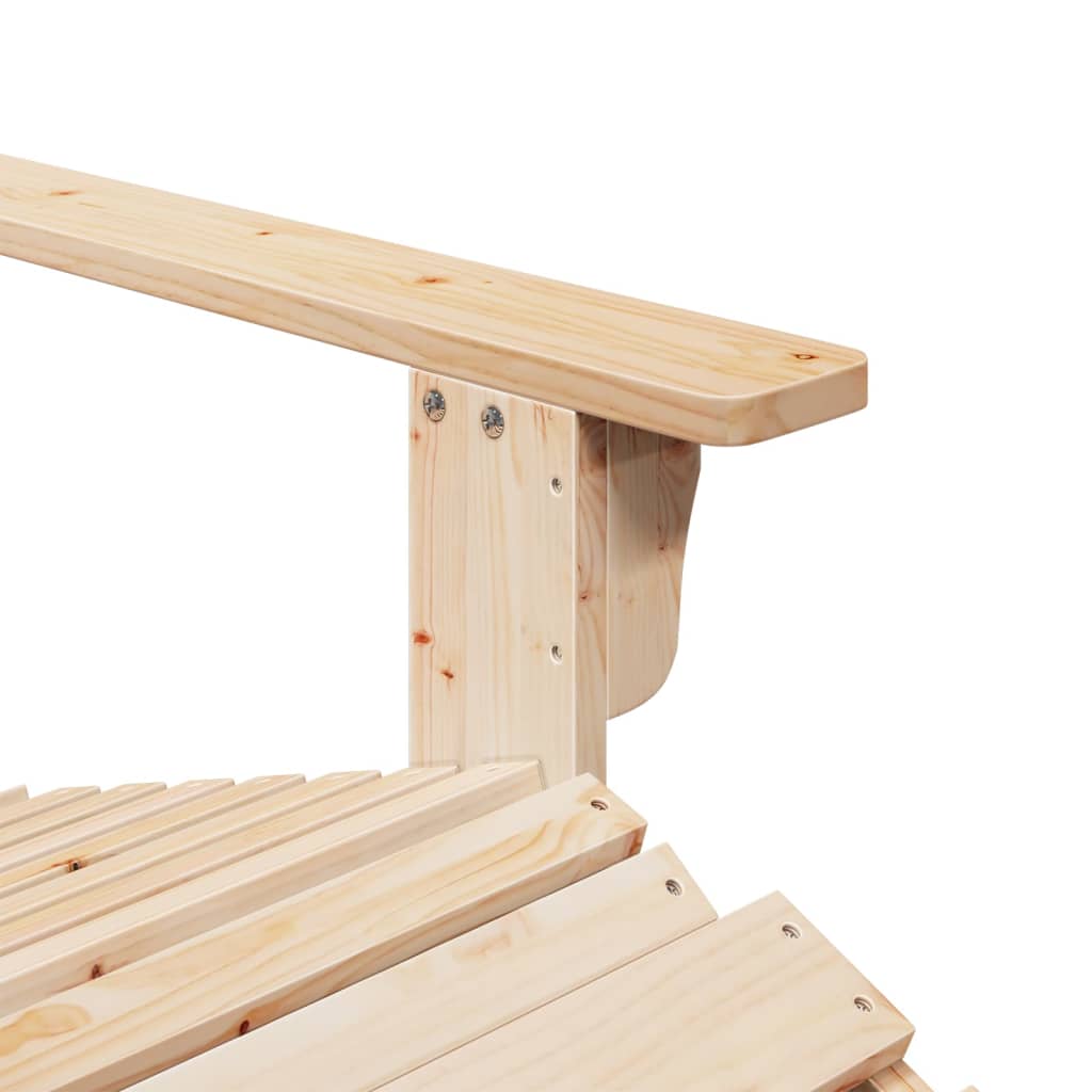 Adirondack Chair With Ottoman Wood Solid Wood Fir