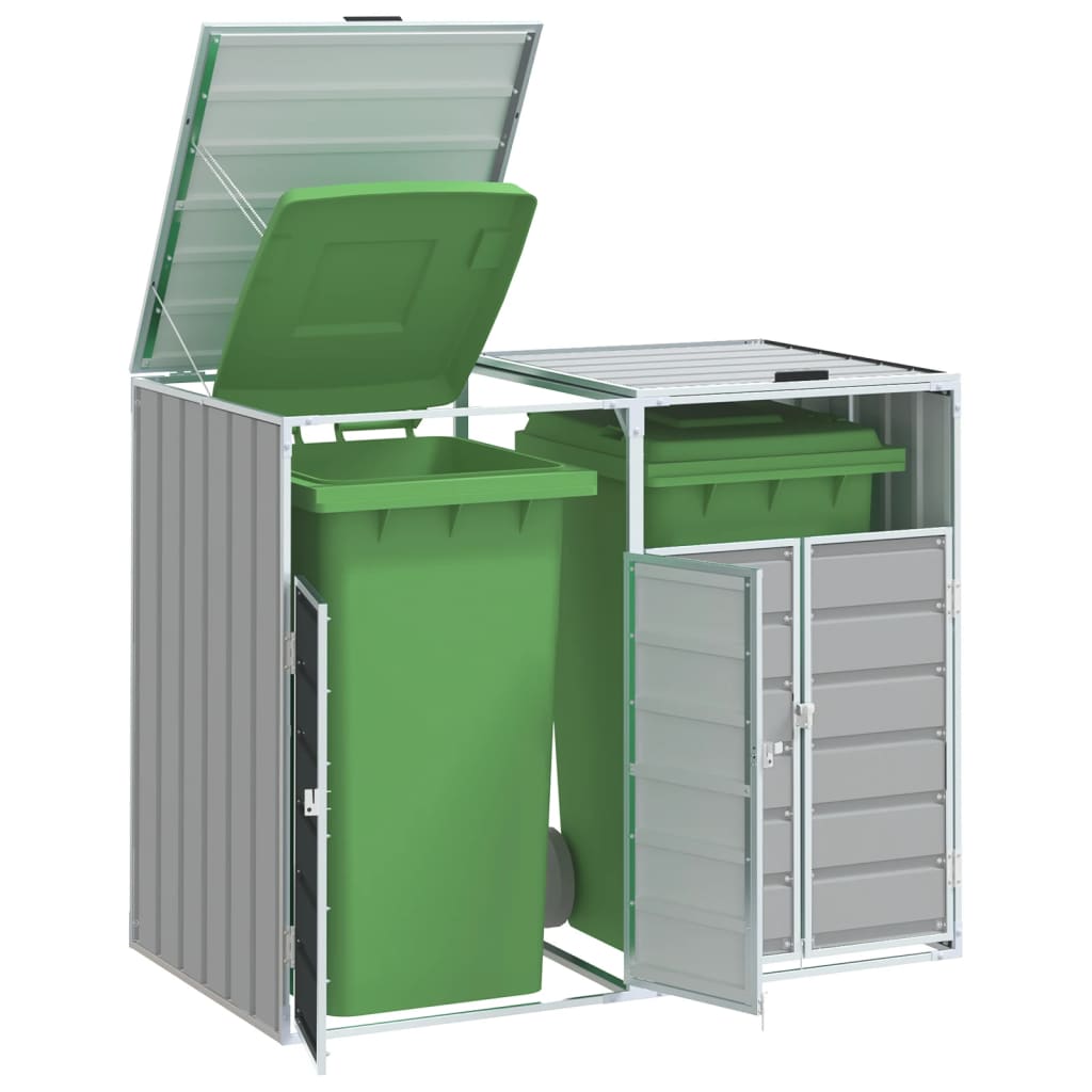 Wheelie Bin Storage For Triple Bins 216X81X115 Cm Steel