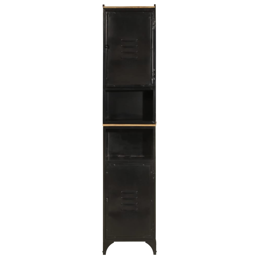 Bathroom Cabinet 40X27X180 Cm Iron And Solid Wood Mango
