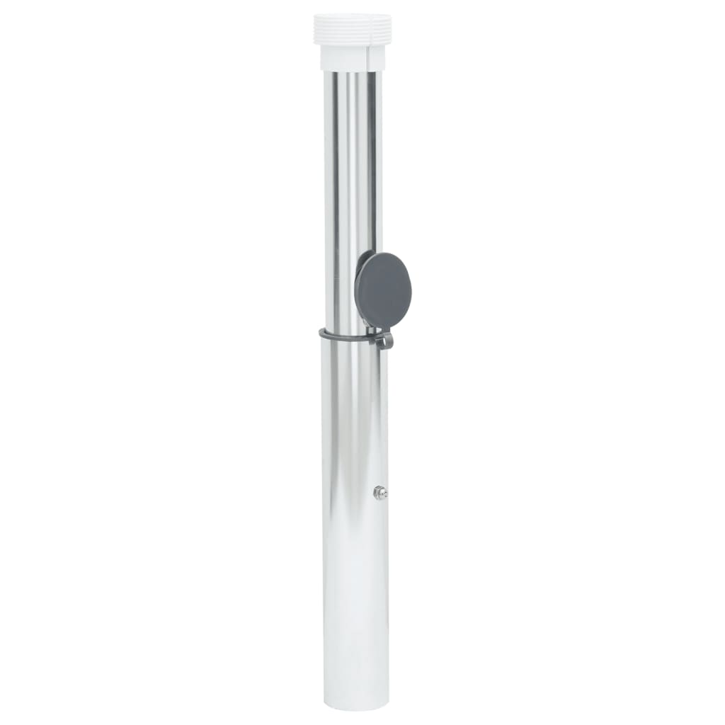 In-Ground Parasol Base For 40-50 Mm Pole Silver Aluminum