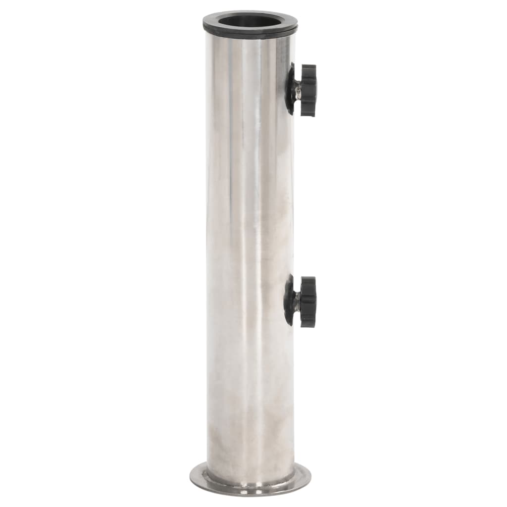 Parasol Base For Ø38/48 Mm Pole Silver Stainless Steel
