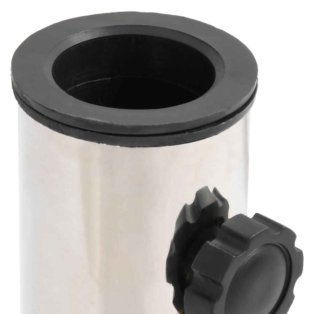 Parasol Base For Ø38/48 Mm Pole Silver Stainless Steel