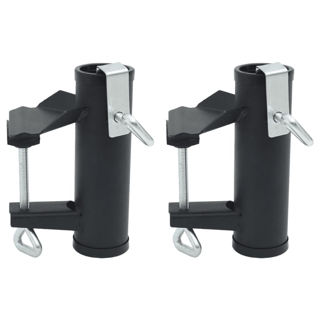 Umbrella Clamps For Balcony 2 Pcs 25-38 Mm Steel