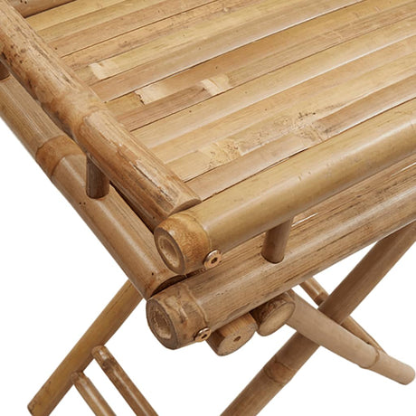Folding Tray Table 60X40X68 Cm Bamboo
