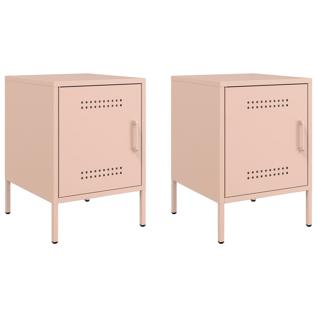 Bedside Cabinets 2 Pcs 36X39X50.5 Cm Steel