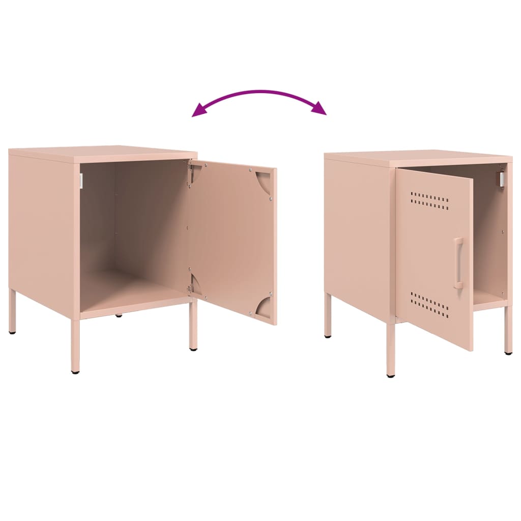 Bedside Cabinets 2 Pcs 36X39X50.5 Cm Steel