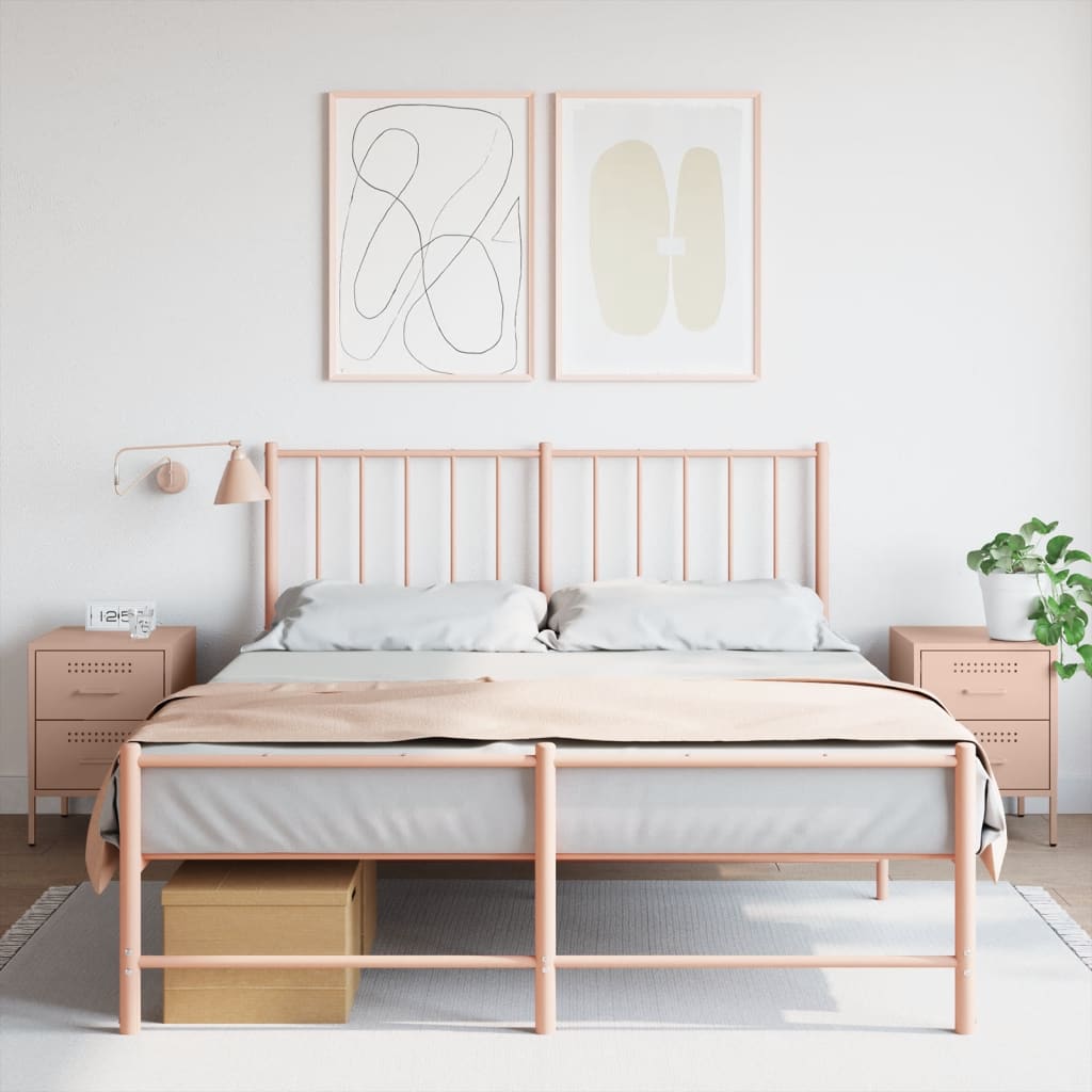 Bedside Cabinet Mustard 36X39X50.5 Cm Steel