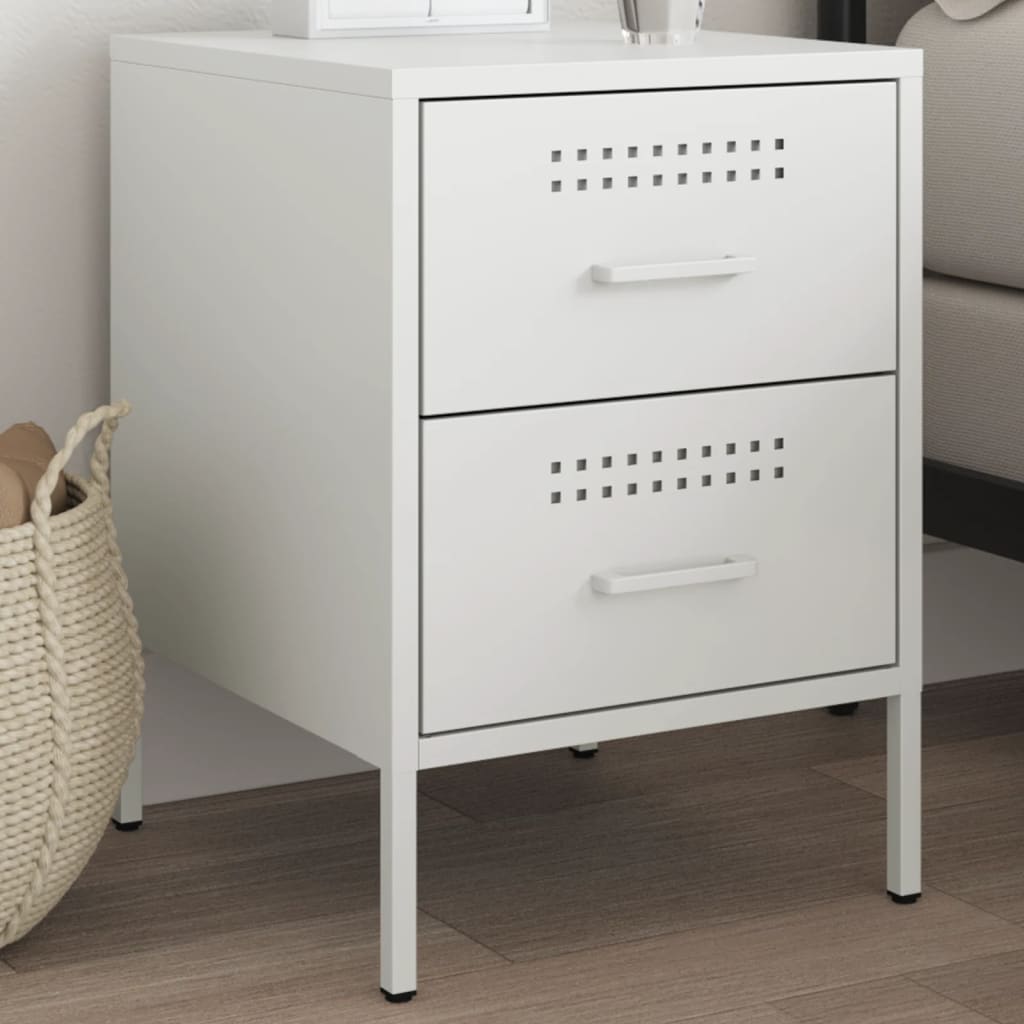 Bedside Cabinet Mustard 36X39X50.5 Cm Steel